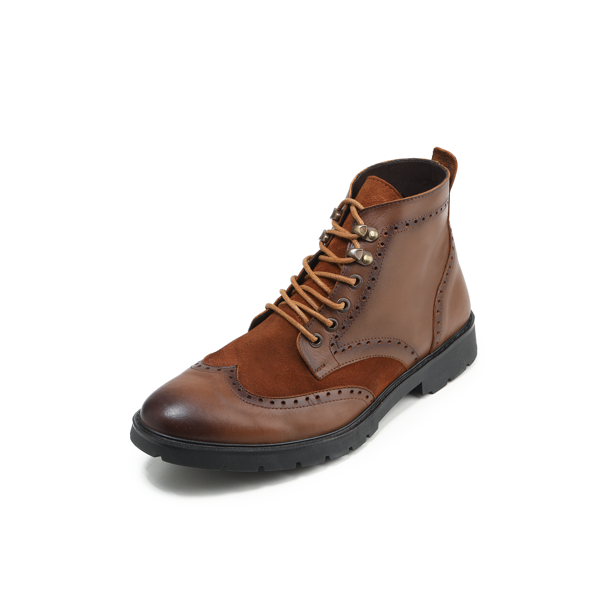 حذاء هاف بوت جلد