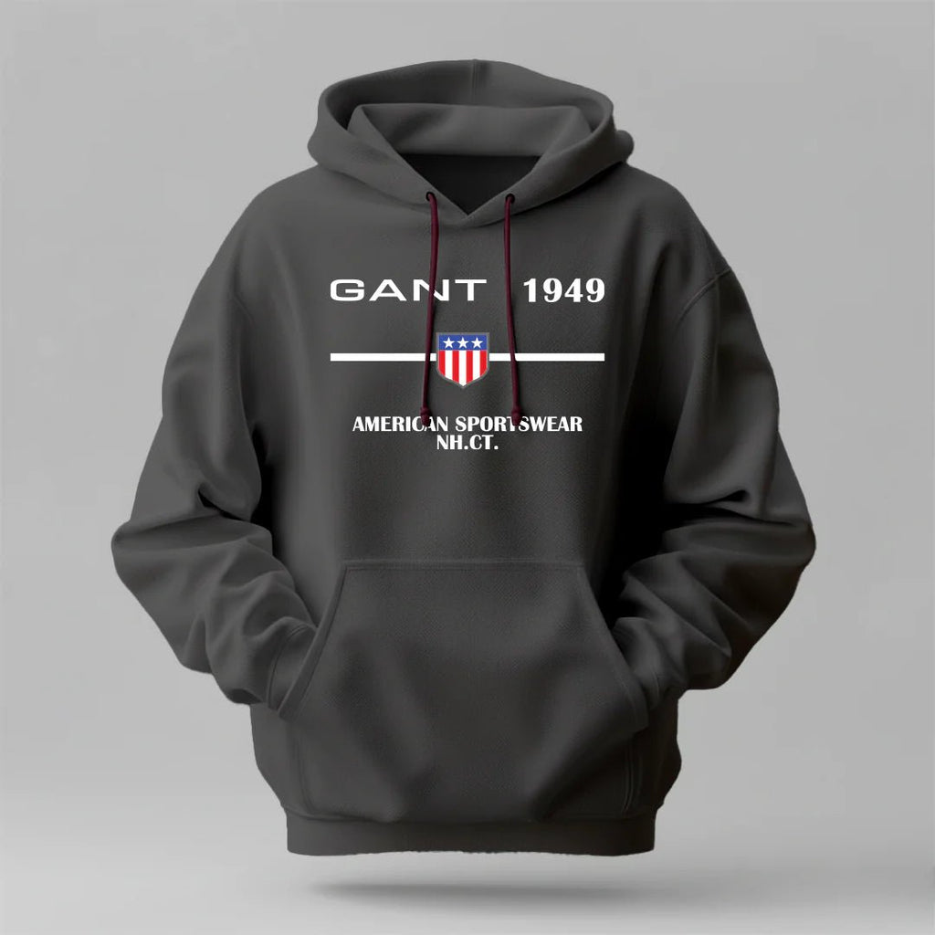 GANT 1949 - Winter Regular Fit Hoodie - NoirFashion