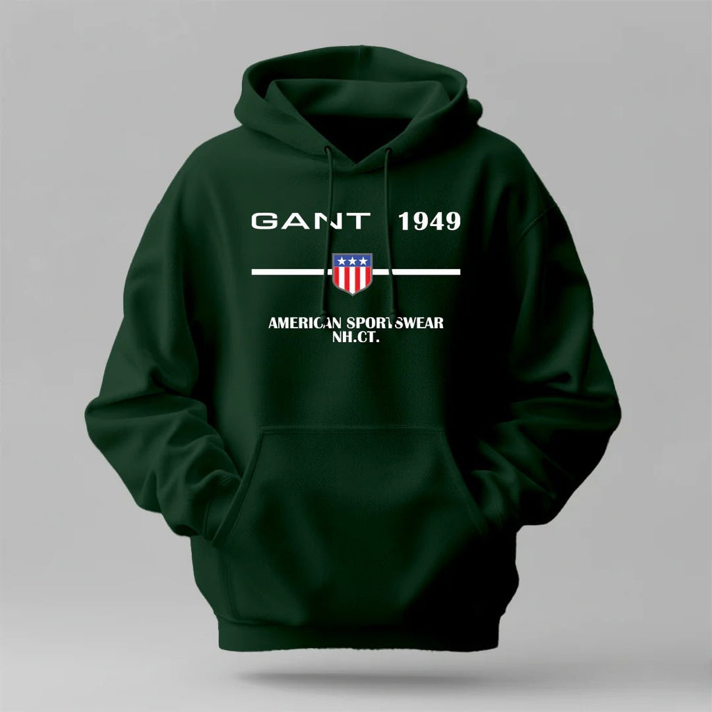 GANT 1949 - Winter Regular Fit Hoodie - NoirFashion