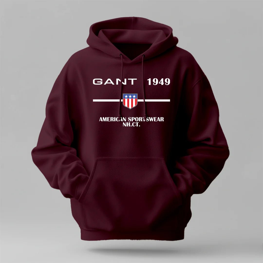 GANT 1949 - Winter Regular Fit Hoodie - NoirFashion
