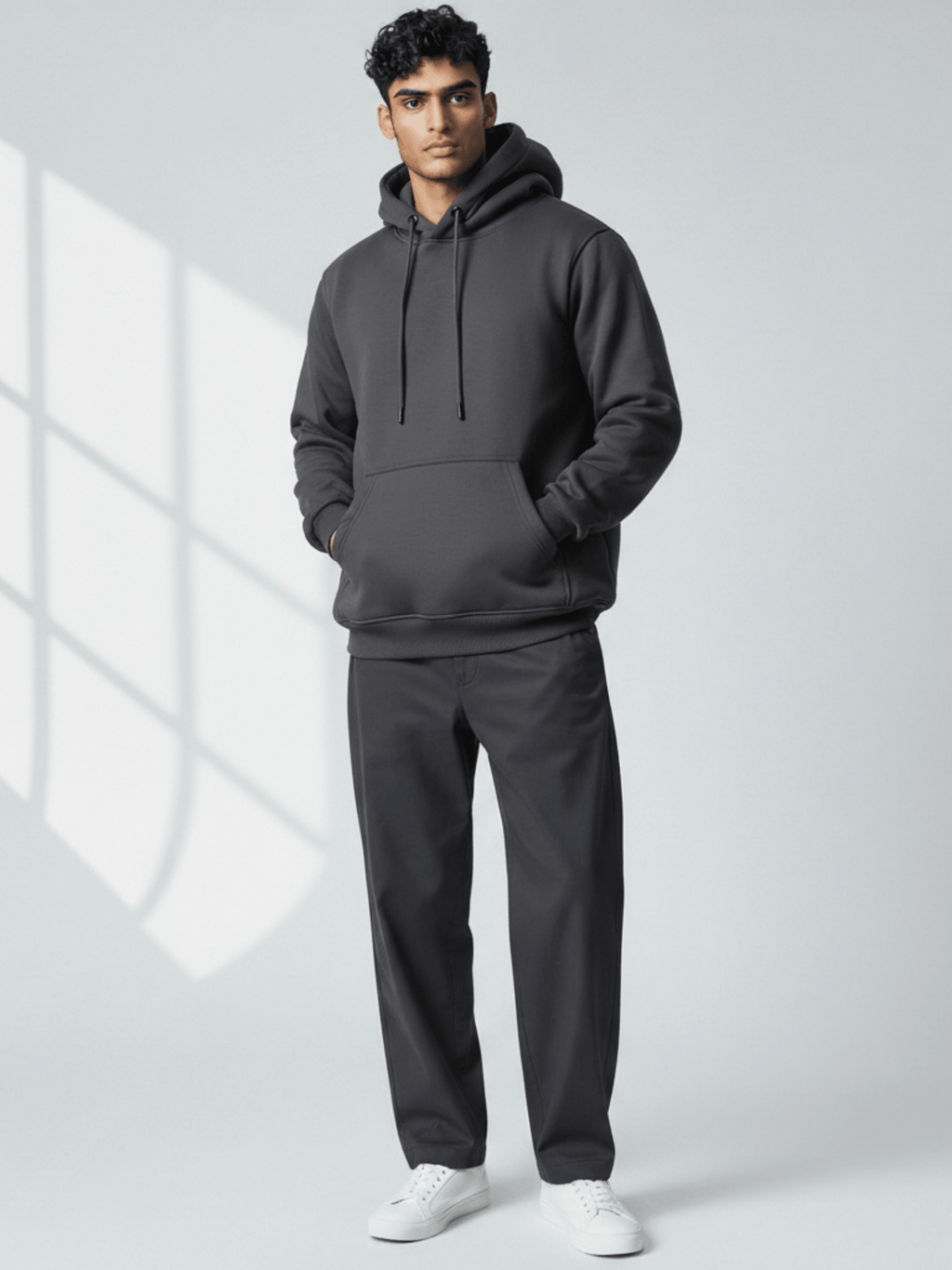 Plain - Winter Regular Fit Hoodie - NoirFashion