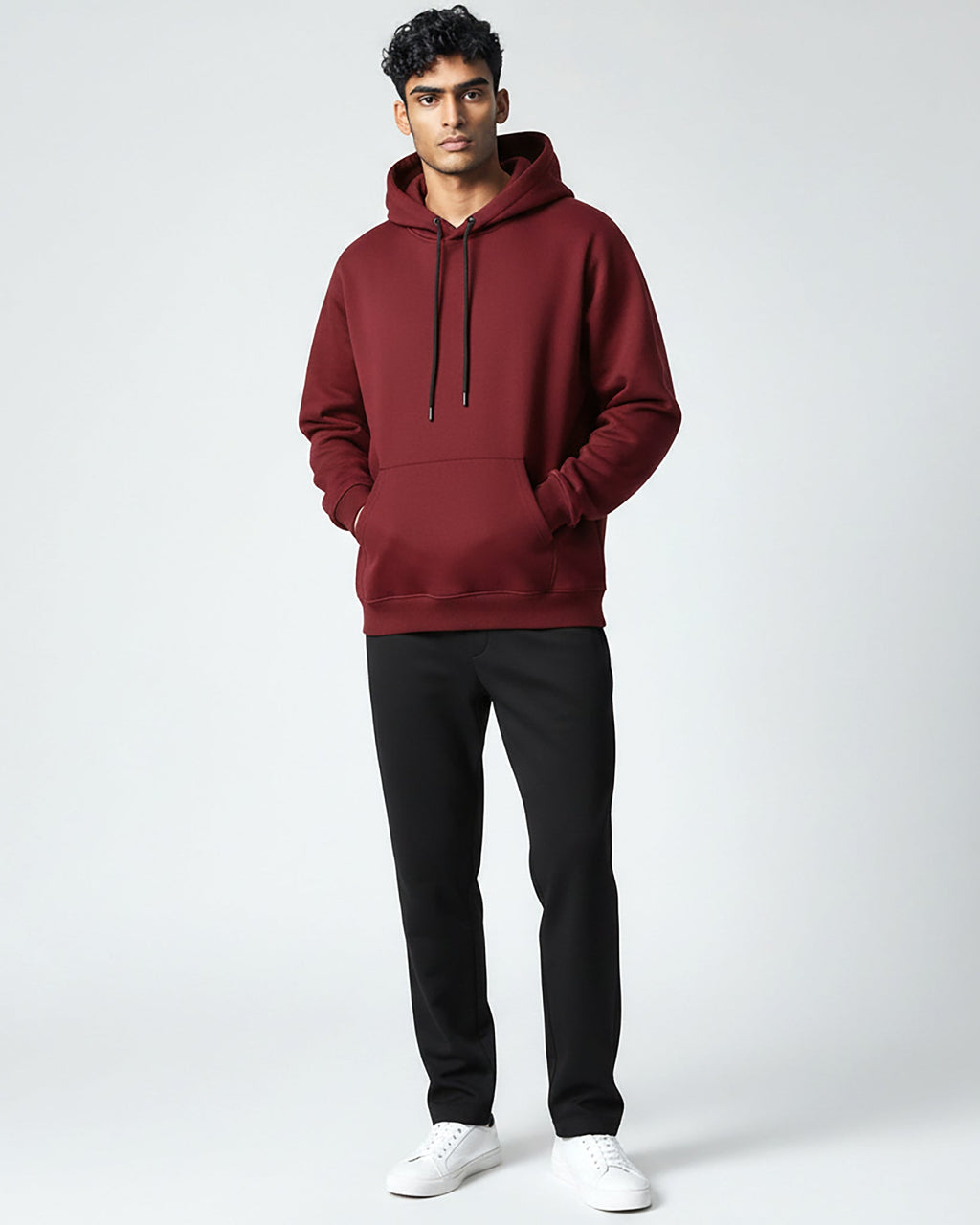 Plain - Winter Regular Fit Hoodie - NoirFashion